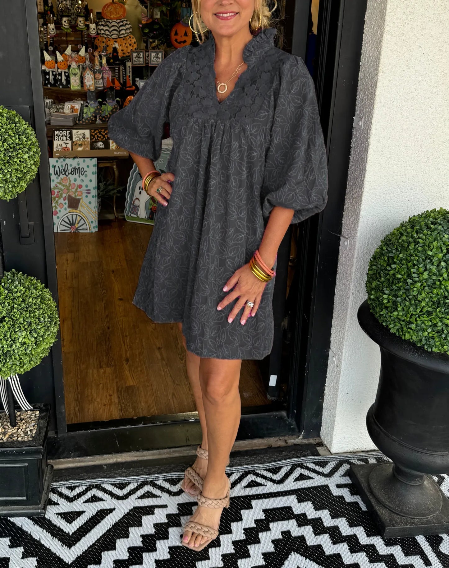 Sophia’s - Sleave Leaf Jurk